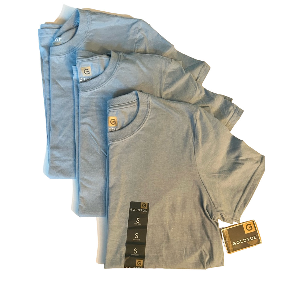 Gold Toe Men’s Short Sleeve Blue T-Shirts Size Small NWT